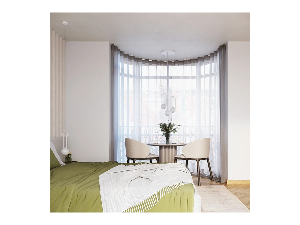 Lampy wiszące nowoczesny Zynex, stal - 3 źródło światła 3000K - L.34 x H.115 cm - biały