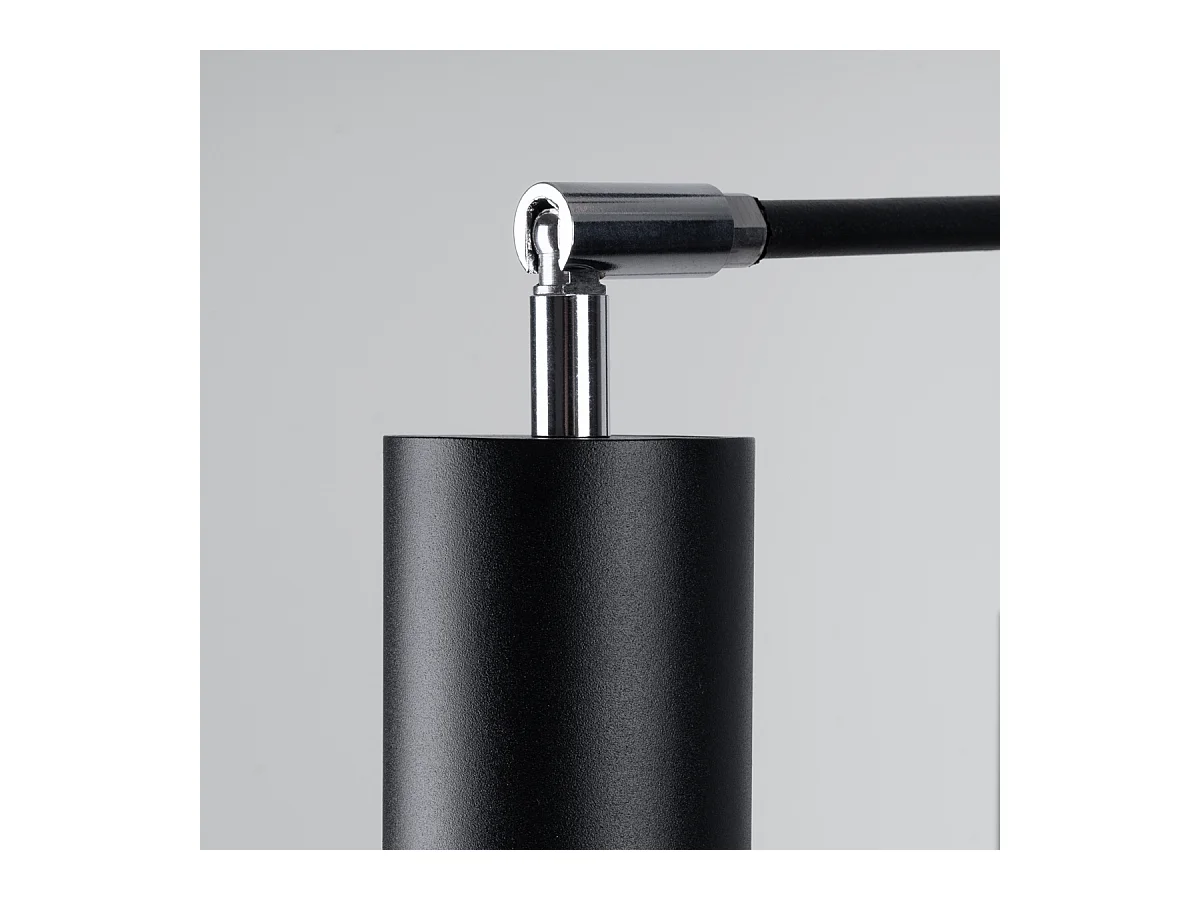 Lustres Torim moderno, aço - 6 fontes de luz 4000K - L.77 x H.125 cm - preto