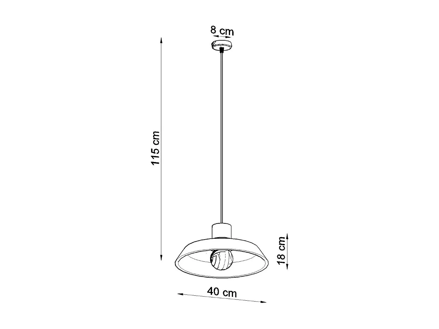 Lampes suspendues Evoxa industriel en betoNon applicablerewno - 1 sources lumineuses 3000K - L.40 x H.115 cm - gris