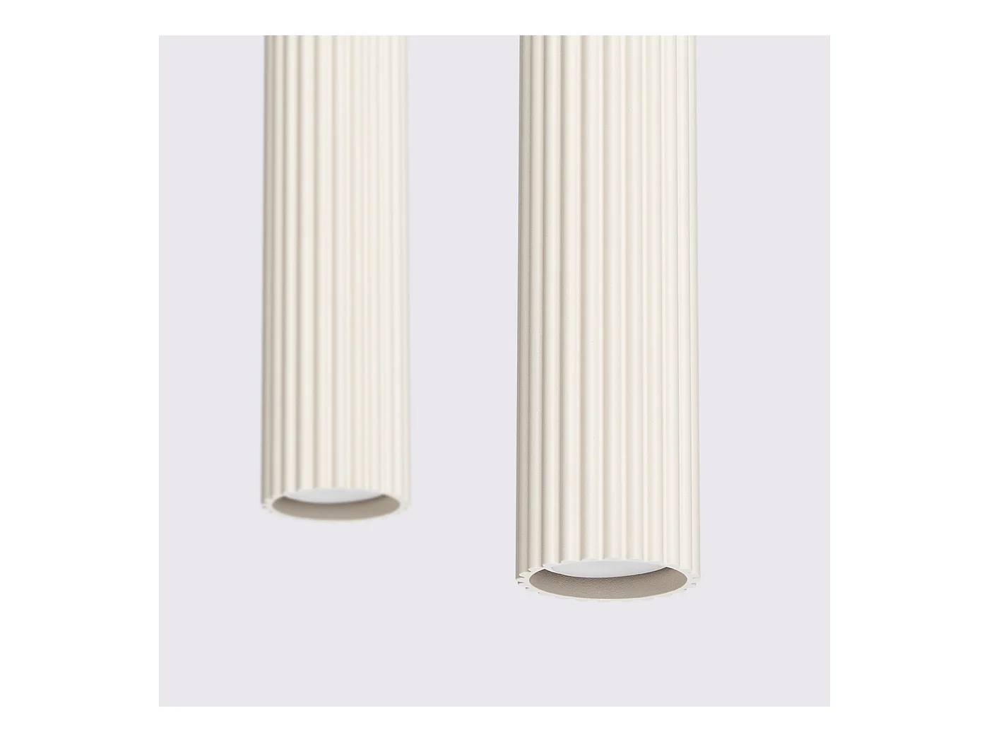 Hanglamp Gloow minimalistisch van  - 2 lichtbronnen 4000K - L.30 x H.90 cm - beige