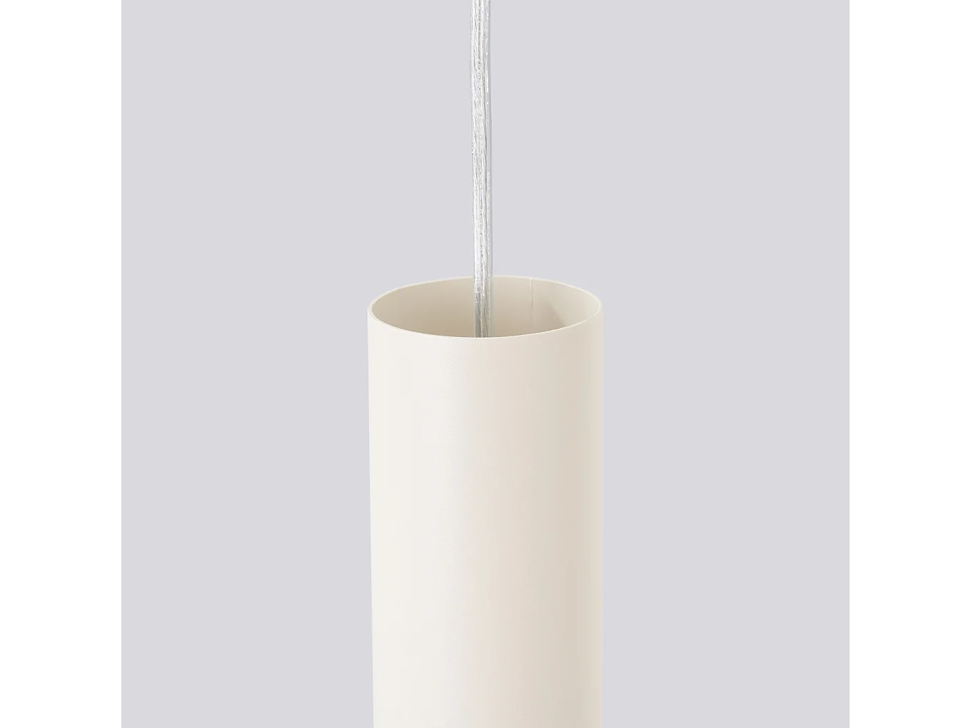 Lampe à suspension Toris grenier en acier - 3 sources lumineuses 3000K - L.19,5 x H.108 cm - beige