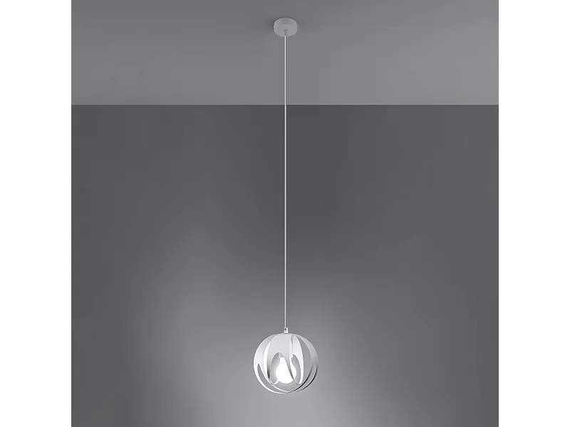 Hanglampen Brive modern van  - 1 lichtbronnen 3000K - L.16 x H.125 cm - wit