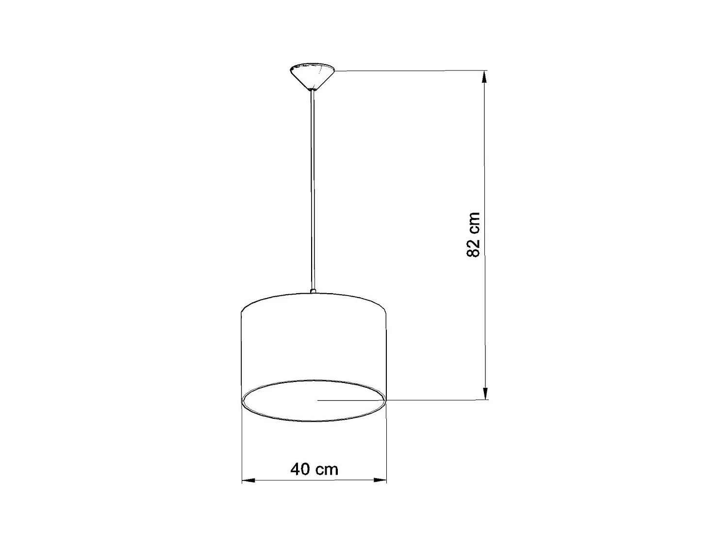 Lampes suspendues Calcio a moderne en PVC - 1 sources lumineuses 3000K - L.40 x H.82 cm - blanc noir