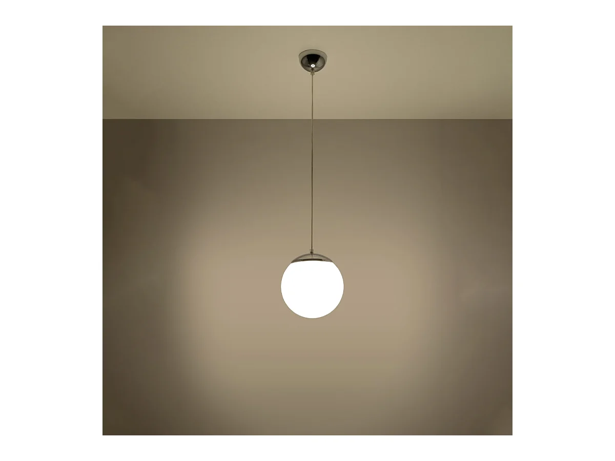 Hanglampen Stera minimalistisch van  - 1 lichtbronnen 3000K - L.20 x H.110 cm - wit/chroom