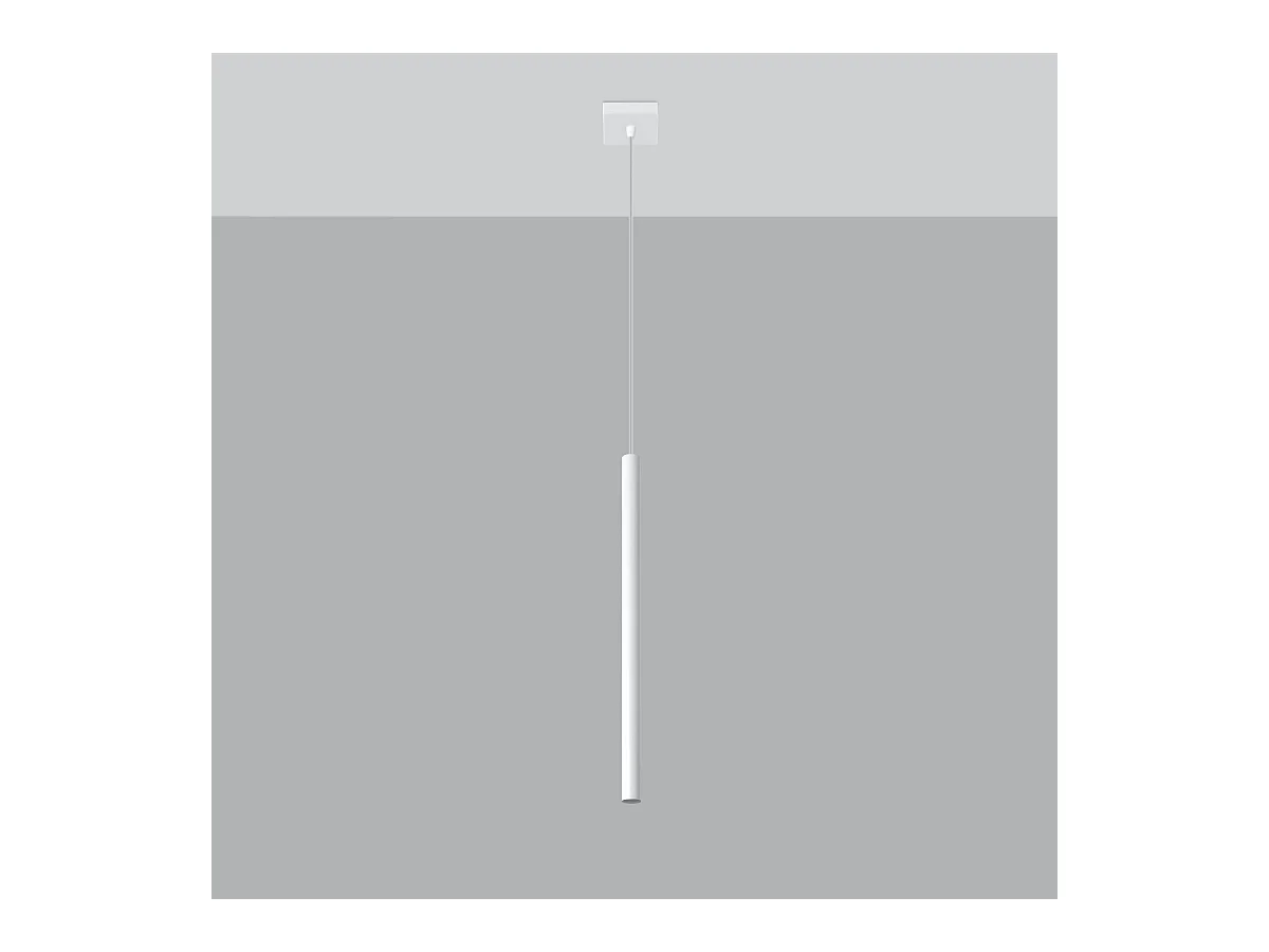 Lampade a sospensione Brill moderno di acciaio - 1 sorgenti luminose 3000K - L.8 x A.100 cm - bianco