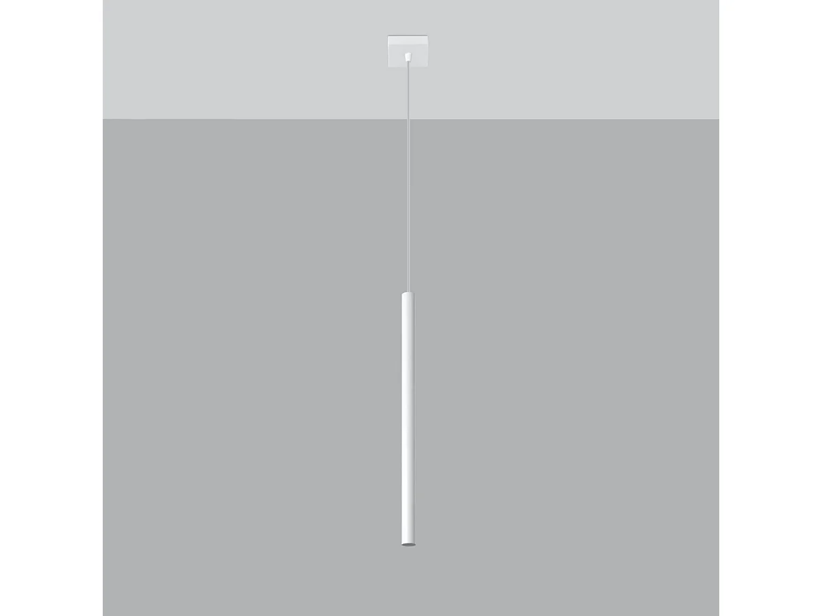 Lampes suspendues Brill moderne en acier - 1 sources lumineuses 3000K - L.8 x H.100 cm - blanc