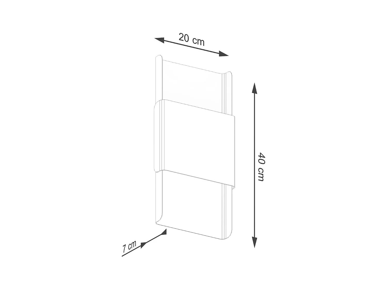 Kinkiety nowoczesny Zelfon, stal - 2 źródło światła 4000K - L.20 x H.40 cm - złoty/czarny