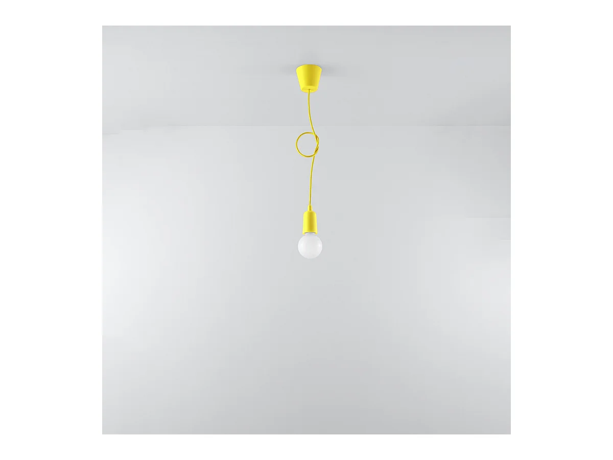 Hanglampen Astis modern van  - 1 lichtbronnen 4000K - L.9 x H.90 cm - geel