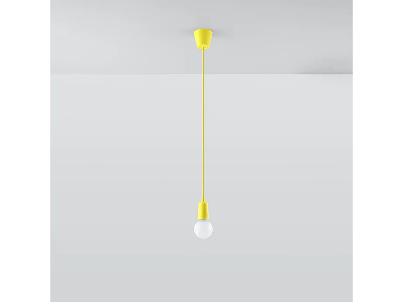 Hanglampen Astis modern van  - 1 lichtbronnen 4000K - L.9 x H.90 cm - geel