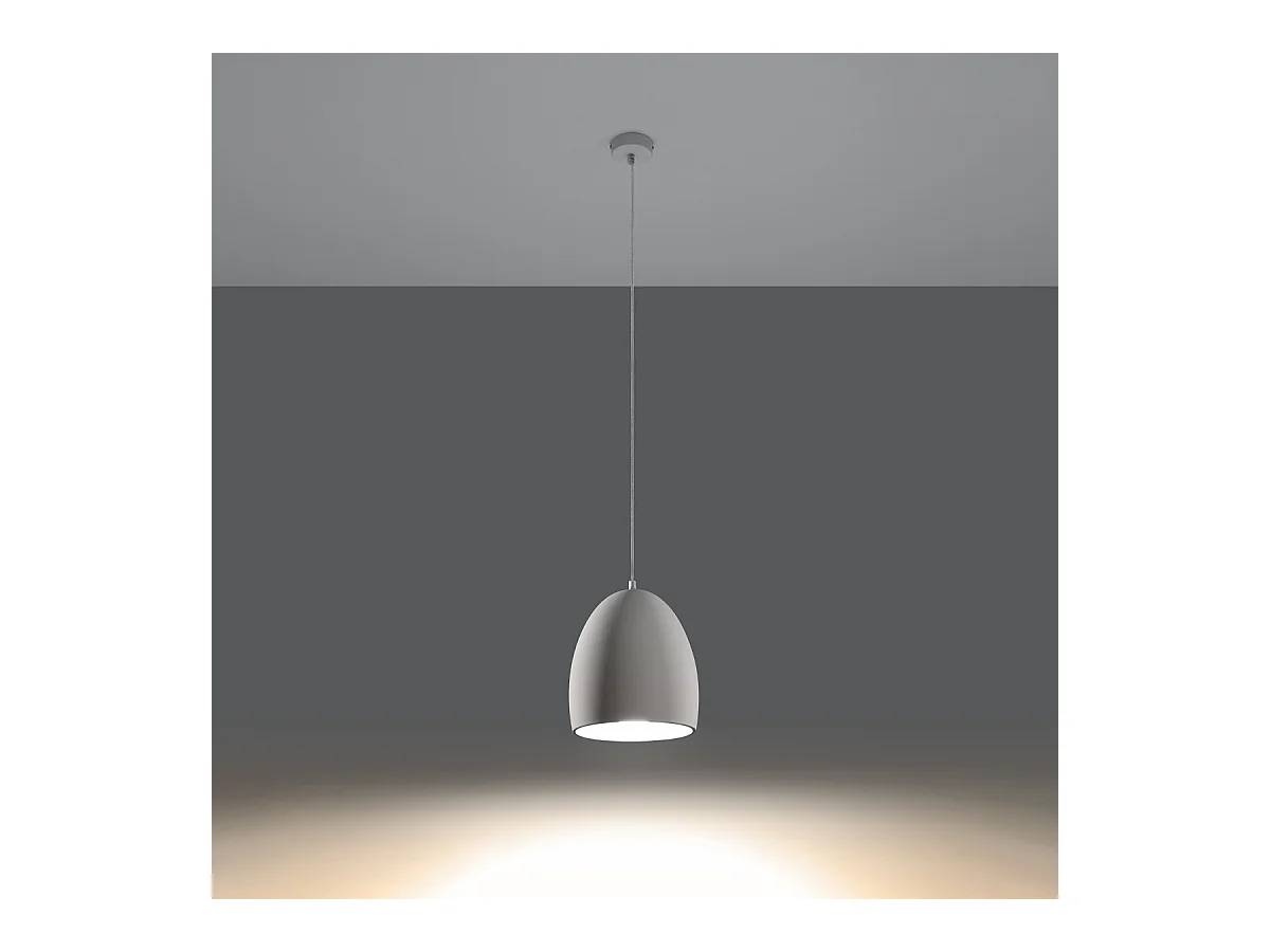 Lampy wiszące nowoczesny Darow, ceramika - 1 źródło światła 3000K - L.30 x H.122 cm - biały