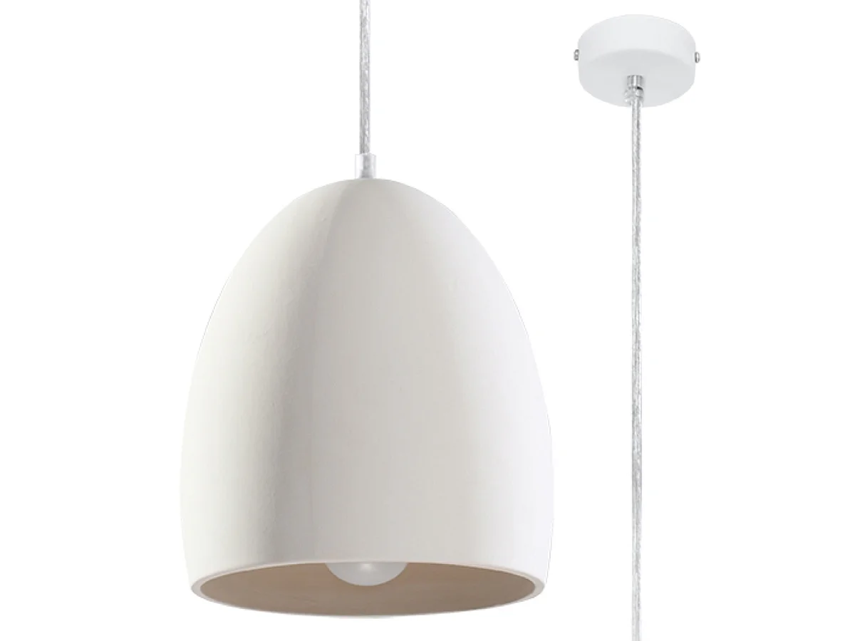 Pendelleuchten Darow modern aus  Keramik - 1 lichtquellen 3000K - L.30 x H. cm - Weiß
