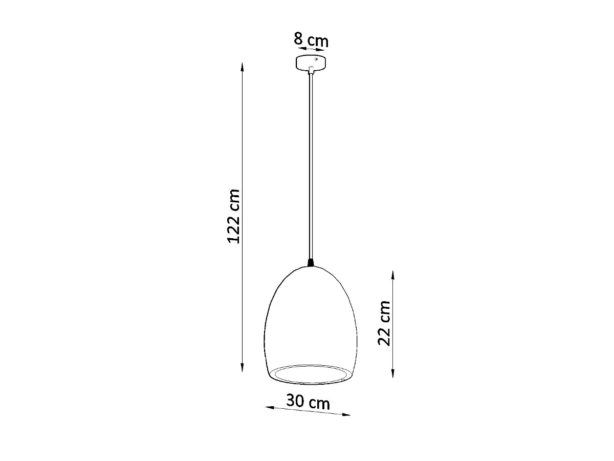Pendelleuchten Darow modern aus  Keramik - 1 lichtquellen 3000K - L.30 x H. cm - Weiß