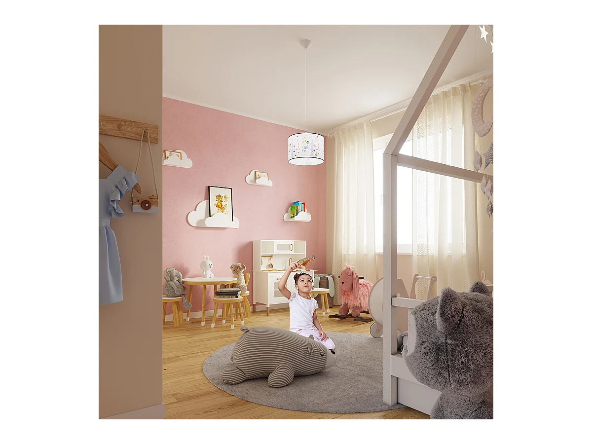 Lampy wiszące nowoczesny Gufo, PVC - 1 źródło światła 3000K - L.40 x H.82 cm - wielokolorowy