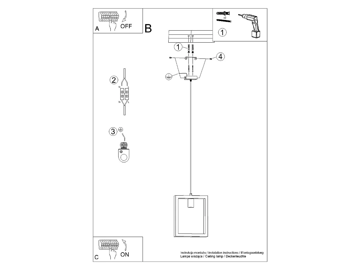 Lampes suspendues Zodiara scandinave en acier/bois - 1 sources lumineuses 4000K - L.24 x H.133 cm - wengé