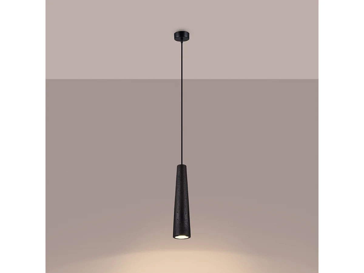 Hanglampen Zyntria zolder van  - 1 lichtbronnen 3000K - L.8 x H.125 cm - zwart