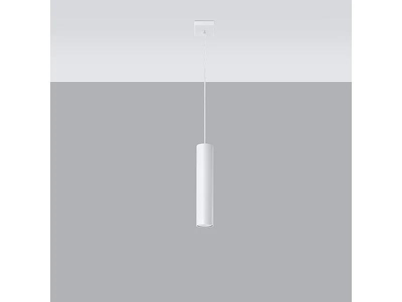 Lampes suspendues Toris moderne en acier - 1 sources lumineuses 4000K - L.8 x H.100 cm - blanc