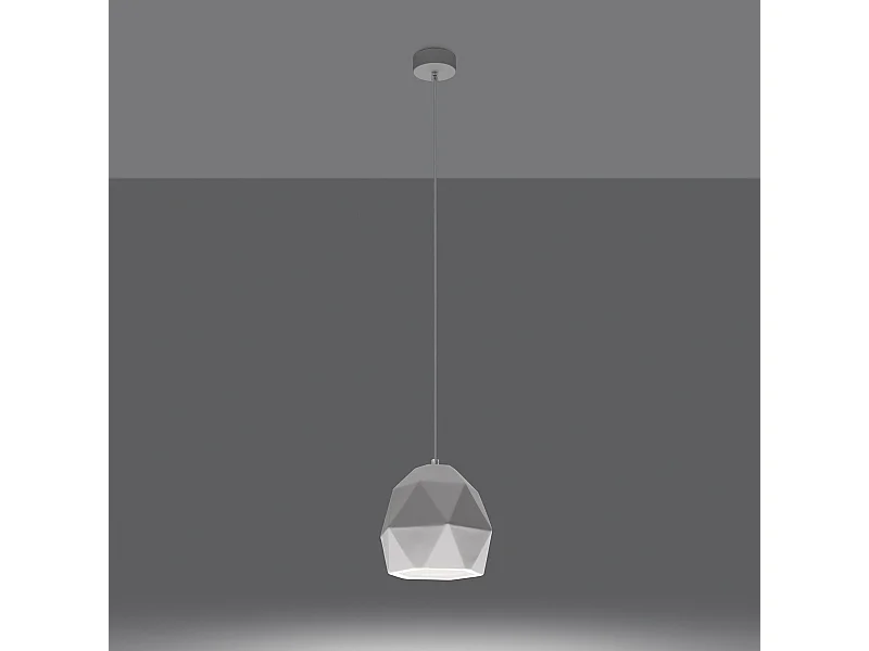 Lampes suspendues Mintx moderne en céramique - 1 sources lumineuses 3000K - L.20 x H.125 cm - blanc