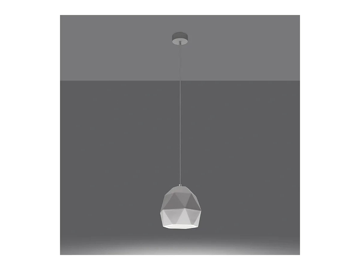 Lampes suspendues Mintx moderne en céramique - 1 sources lumineuses 3000K - L.20 x H.125 cm - blanc