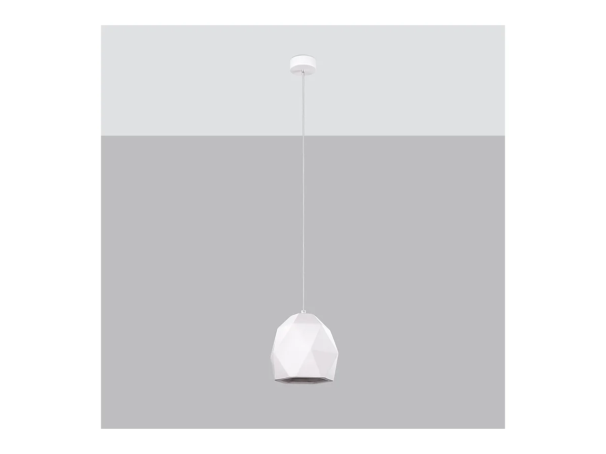 Lampes suspendues Mintx moderne en céramique - 1 sources lumineuses 3000K - L.20 x H.125 cm - blanc