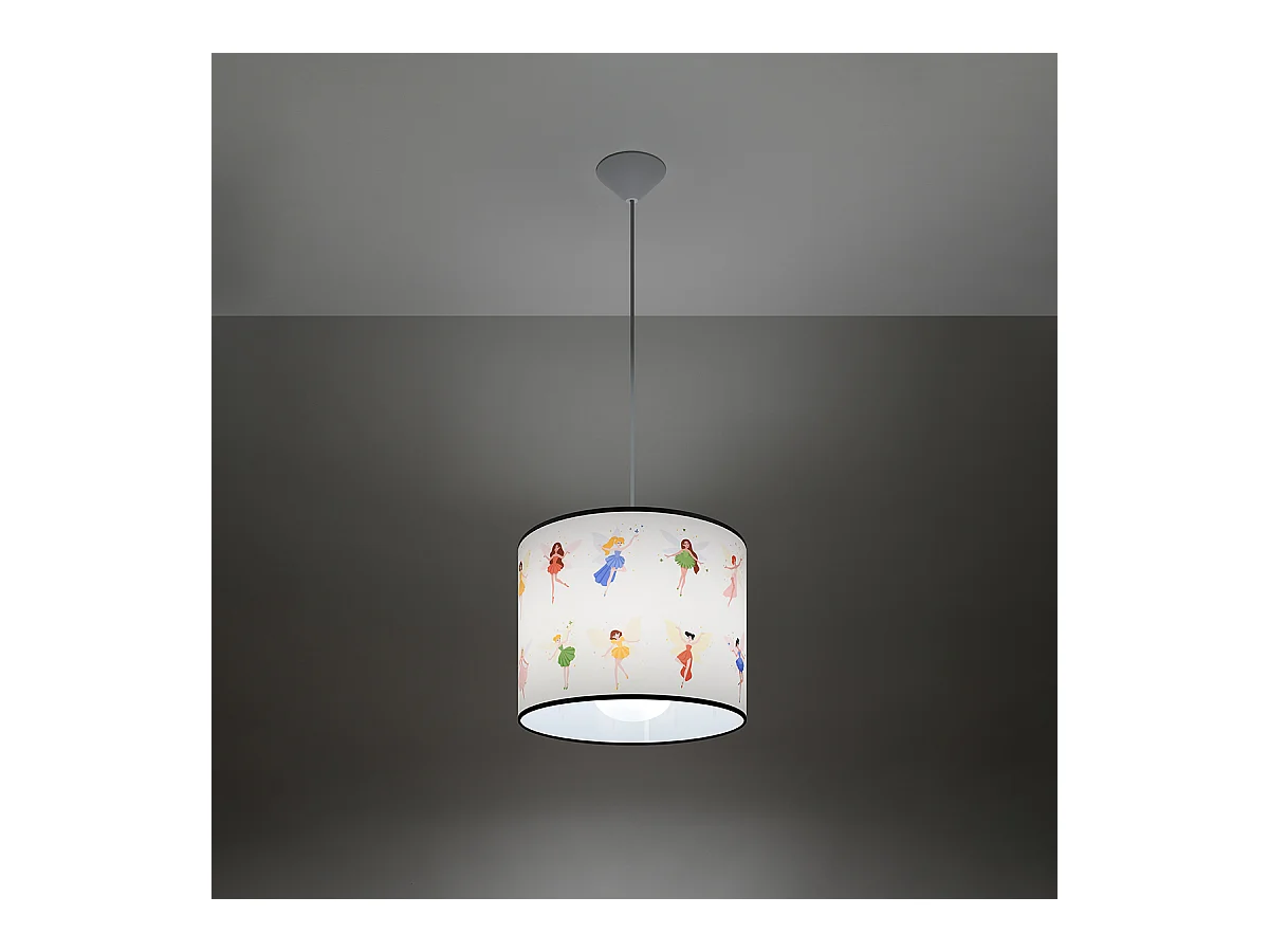 Lampy wiszące nowoczesny Hada, PVC - 1 źródło światła 3000K - L.30 x H.95 cm - wielokolorowy