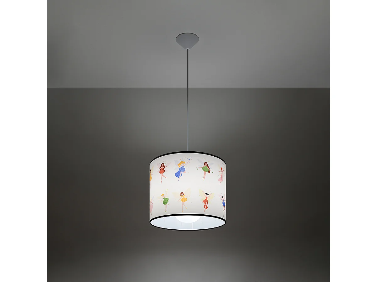 Lampes suspendues Hada moderne en PVC - 1 sources lumineuses 3000K - L.30 x H.95 cm - multicolore