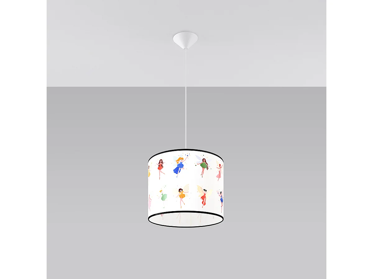 Lampes suspendues Hada moderne en PVC - 1 sources lumineuses 3000K - L.30 x H.95 cm - multicolore