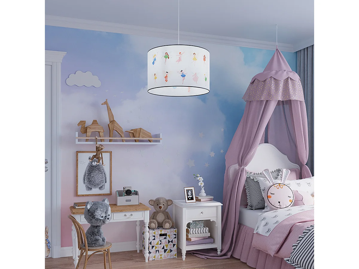 Lampes suspendues Hada moderne en PVC - 1 sources lumineuses 3000K - L.30 x H.95 cm - multicolore