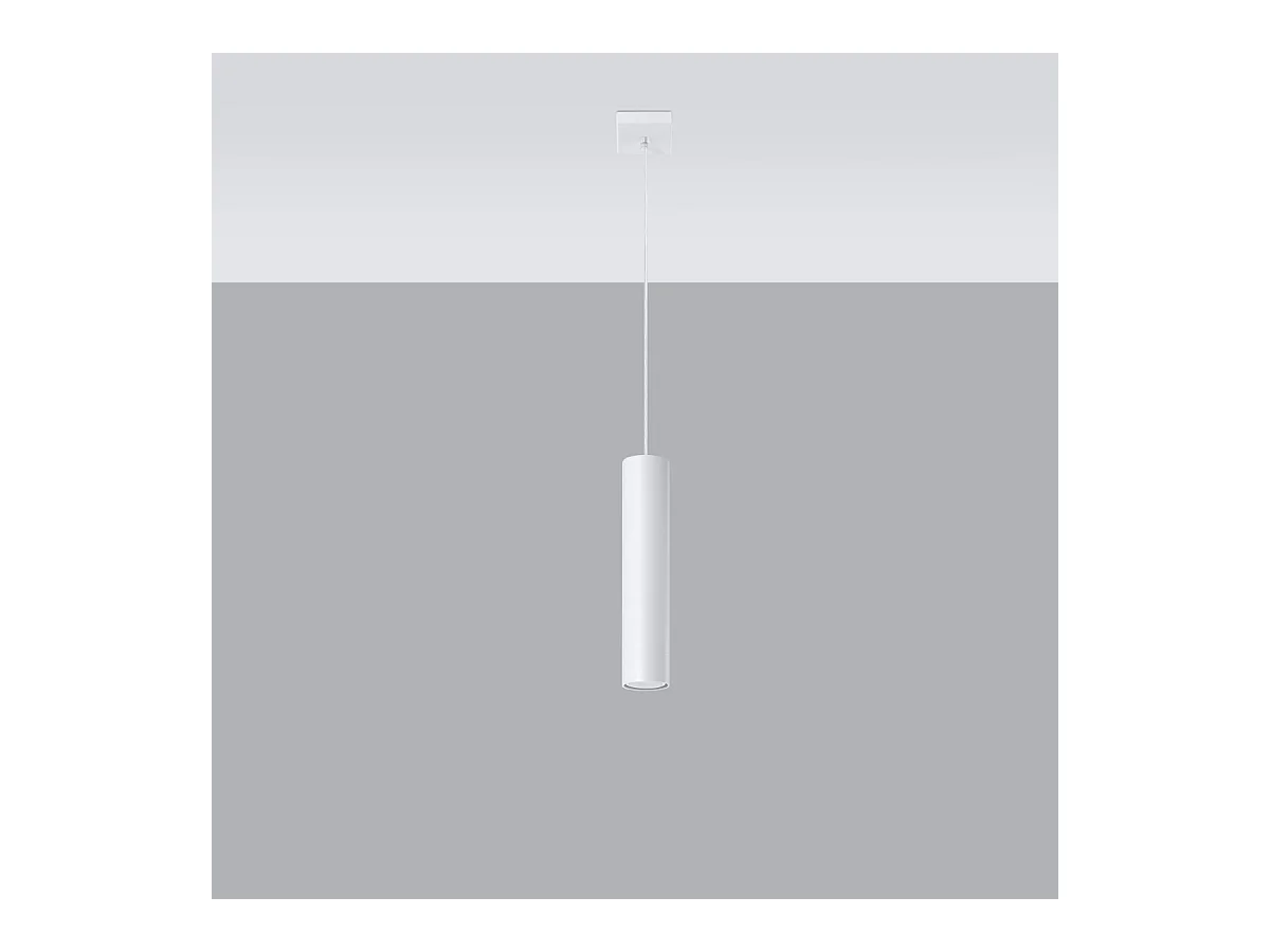 Lampes suspendues Toris moderne en acier - 1 sources lumineuses 3000K - L.8 x H.100 cm - blanc