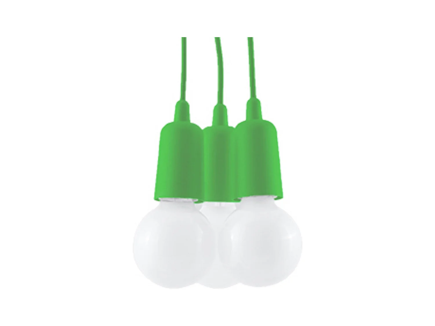 Lampes suspendues Astis moderne en PVC - 3 sources lumineuses 3000K - L.15 x H.90 cm - vert