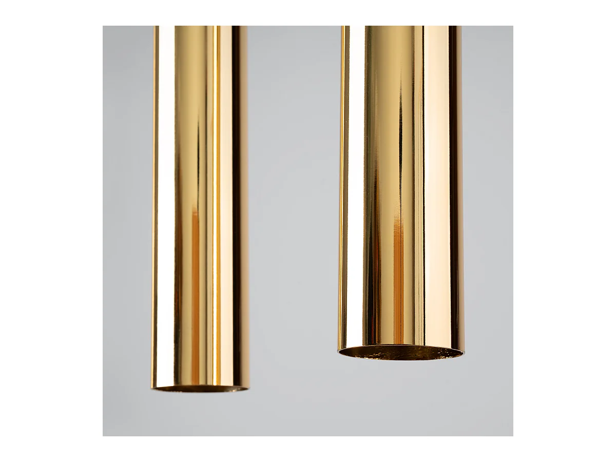Hanglampen Toris modern van  - 2 lichtbronnen 4000K - L.30 x H.90 cm - gouden glans