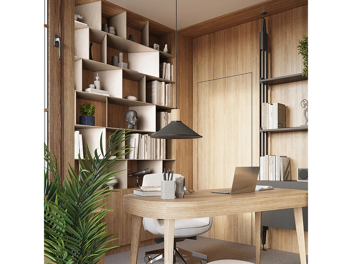 Lampes suspendues Zorra scandinave en acier - 1 sources lumineuses 3000K - L.30 x H.120 cm - noir