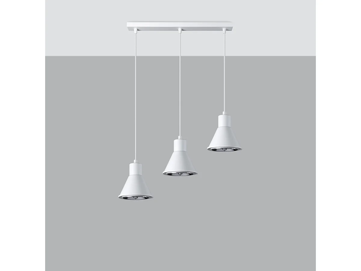Pendelleuchten Zylata modern aus  Stahl - 3 lichtquellen 3000K - L.45 x H. cm - Weiß
