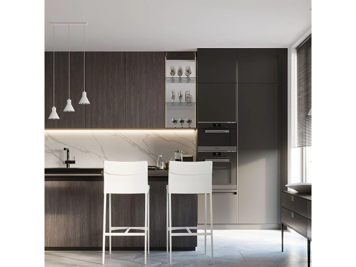 Pendelleuchten Zylata modern aus  Stahl - 3 lichtquellen 3000K - L.45 x H. cm - Weiß