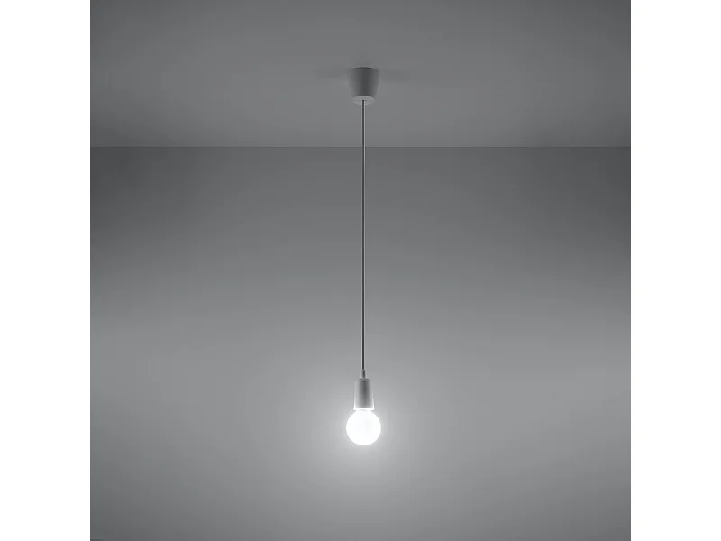 Lampes suspendues Astis moderne en PVC - 1 sources lumineuses 3000K - L.9 x H.90 cm - blanc