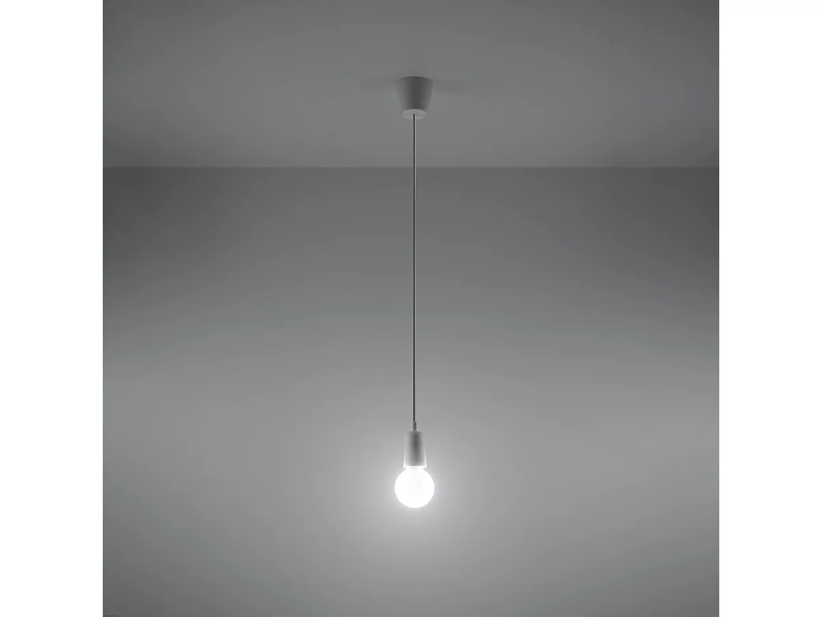 Lampes suspendues Astis moderne en PVC - 1 sources lumineuses 3000K - L.9 x H.90 cm - blanc