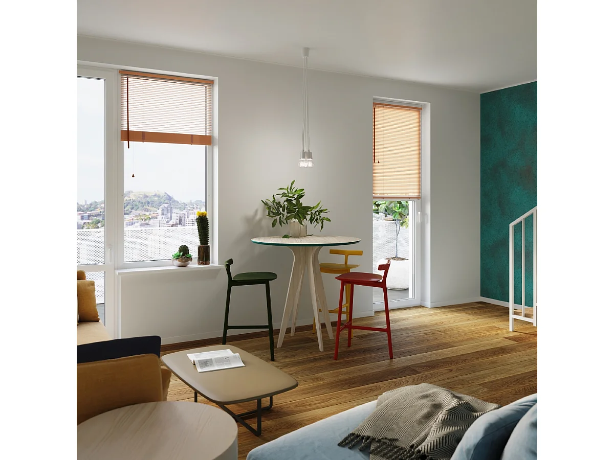 Lampes suspendues Astis moderne en PVC - 1 sources lumineuses 3000K - L.9 x H.90 cm - blanc