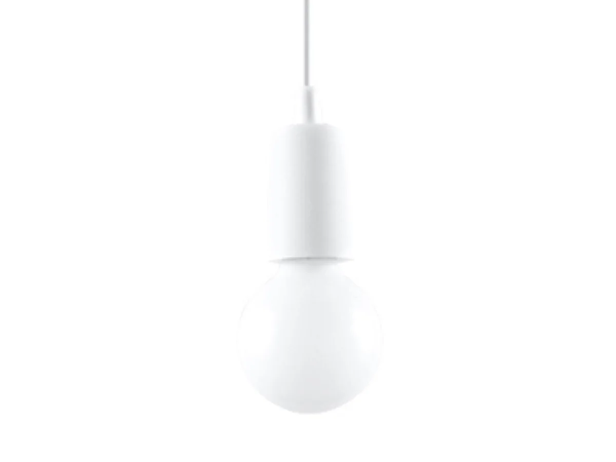 Lampes suspendues Astis moderne en PVC - 1 sources lumineuses 3000K - L.9 x H.90 cm - blanc