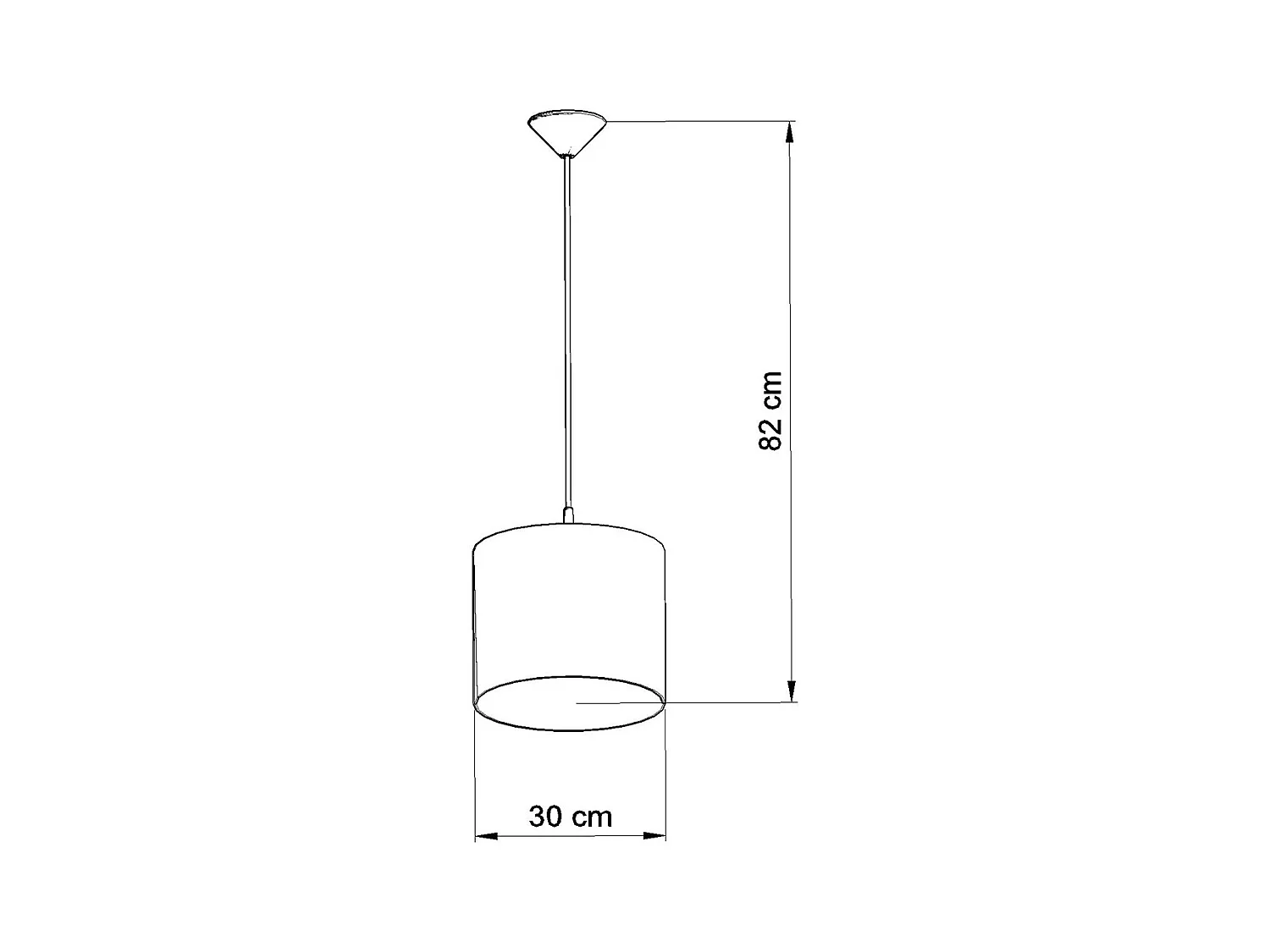 Lampes suspendues Calcio a moderne en PVC - 1 sources lumineuses 4000K - L.30 x H.82 cm - blanc noir