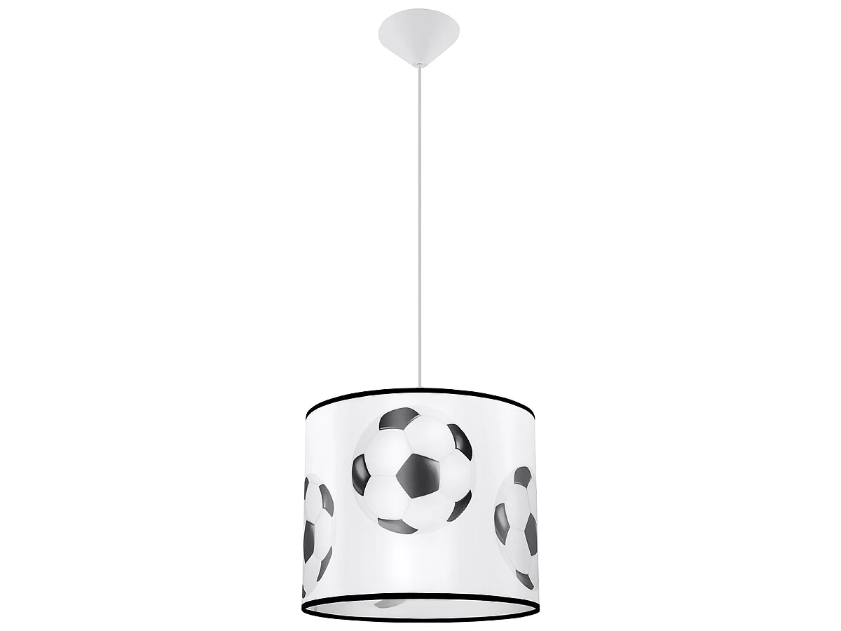 Lampy wiszące nowoczesny Calcio a, PVC - 1 źródło światła 4000K - L.30 x H.82 cm - biały/czarny