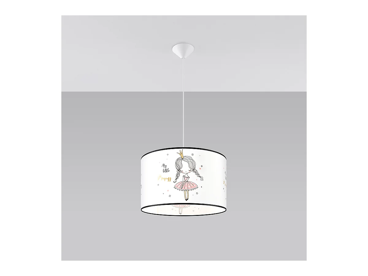 Lampy wiszące nowoczesny Prinesa, PVC - 1 źródło światła 3000K - L.40 x H.95 cm - wielokolorowy