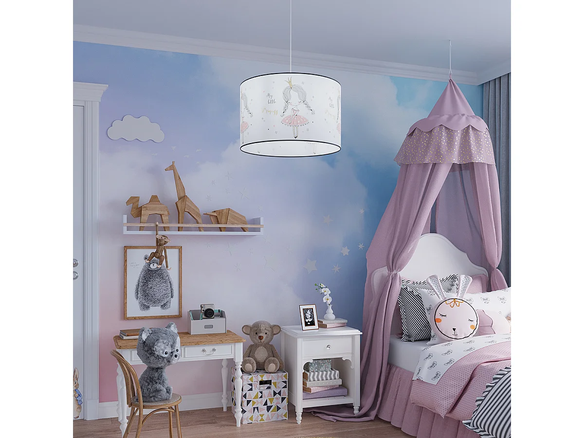 Lampes suspendues Prinesa moderne en PVC - 1 sources lumineuses 3000K - L.40 x H.95 cm - multicolore