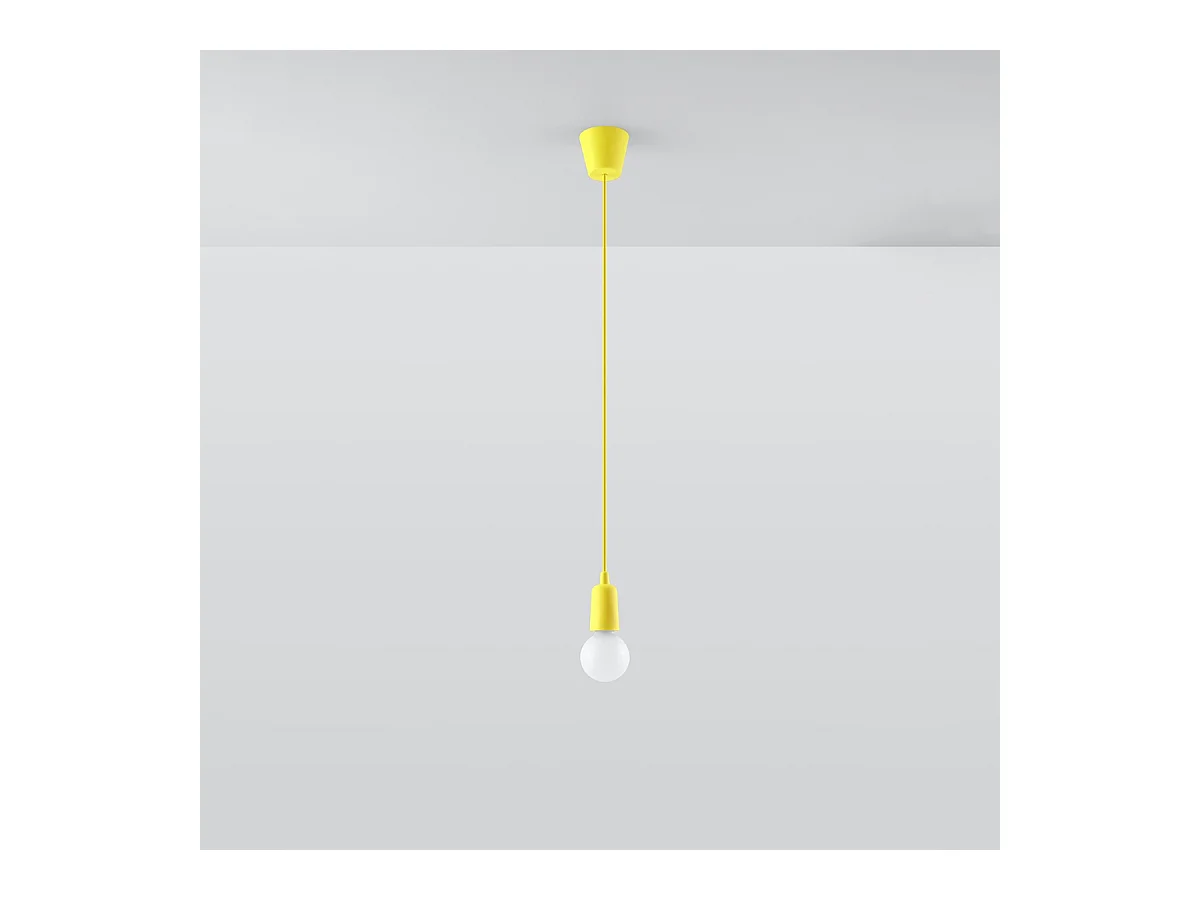 Hanglampen Astis modern van  - 1 lichtbronnen 3000K - L.9 x H.90 cm - geel