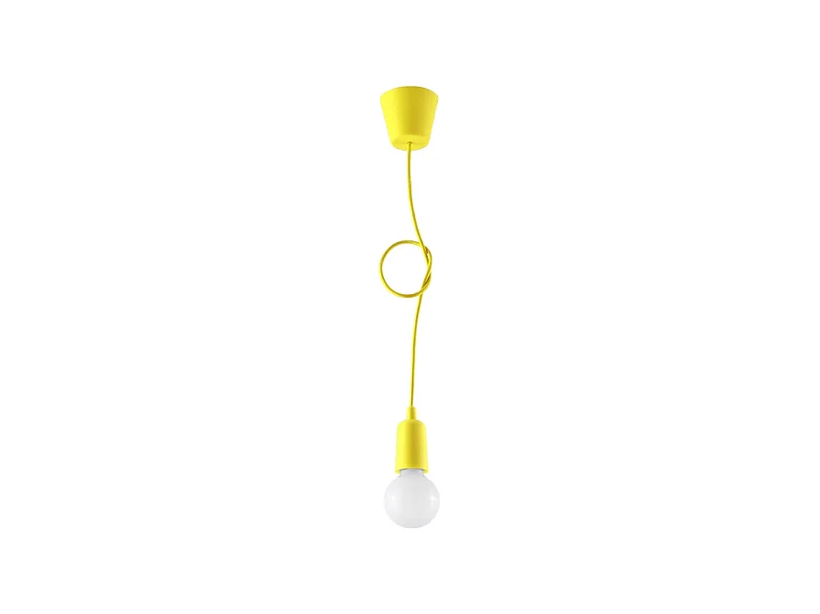 Hanglampen Astis modern van  - 1 lichtbronnen 3000K - L.9 x H.90 cm - geel