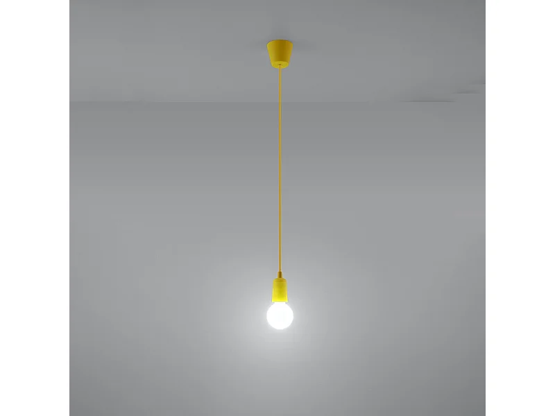 Hanglampen Astis modern van  - 1 lichtbronnen 3000K - L.9 x H.90 cm - geel