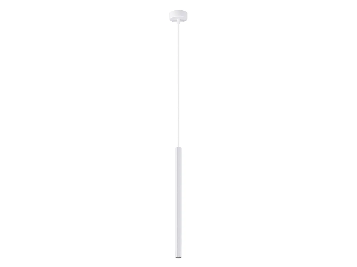 Lampy wiszące nowoczesny Elara, stal - 1 źródło światła 4000K - L.8 x H.120 cm - biały