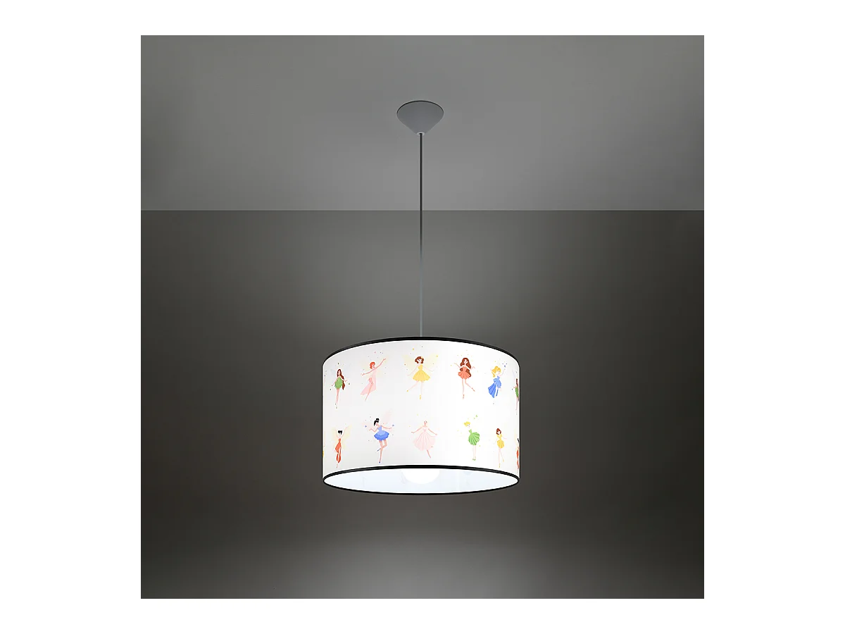 Lampy wiszące nowoczesny Hada, PVC - 1 źródło światła 3000K - L.40 x H.95 cm - wielokolorowy