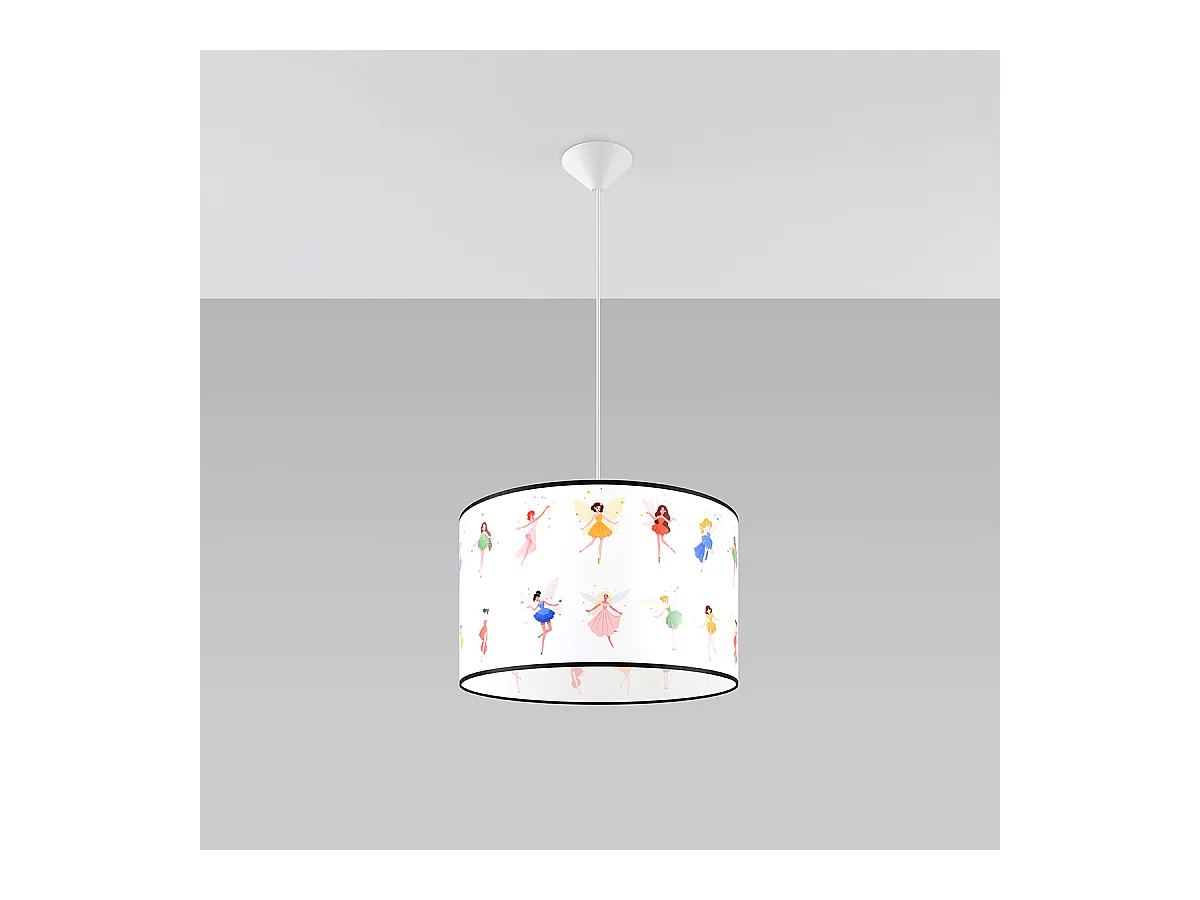 Lampy wiszące nowoczesny Hada, PVC - 1 źródło światła 3000K - L.40 x H.95 cm - wielokolorowy