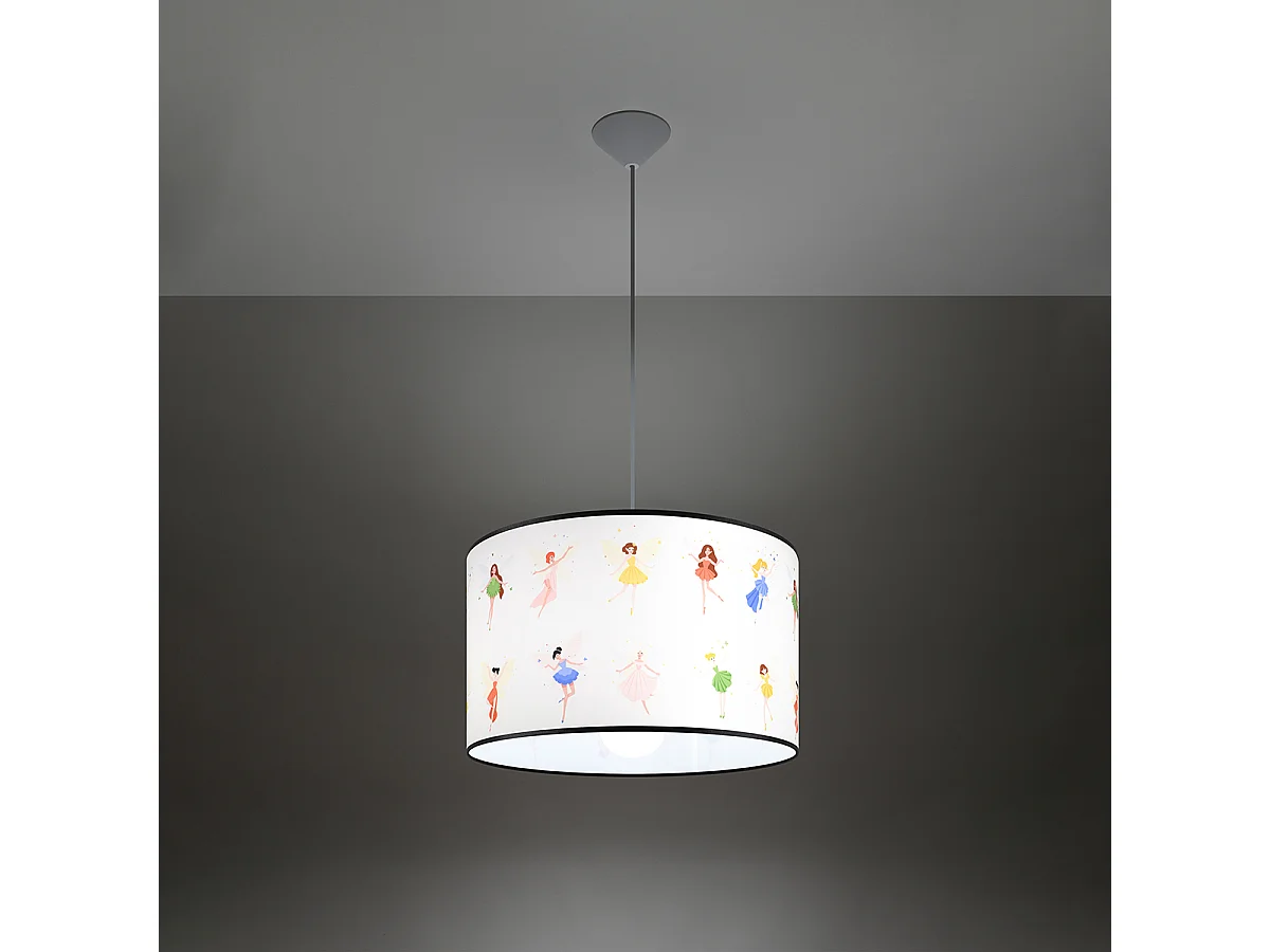 Lampes suspendues Hada moderne en PVC - 1 sources lumineuses 3000K - L.40 x H.95 cm - multicolore