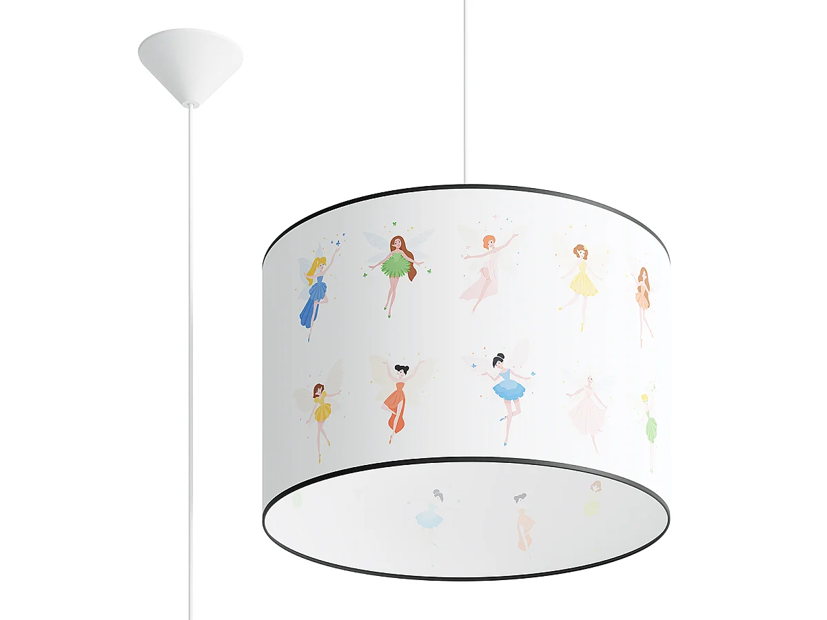 Lampes suspendues Hada moderne en PVC - 1 sources lumineuses 3000K - L.40 x H.95 cm - multicolore