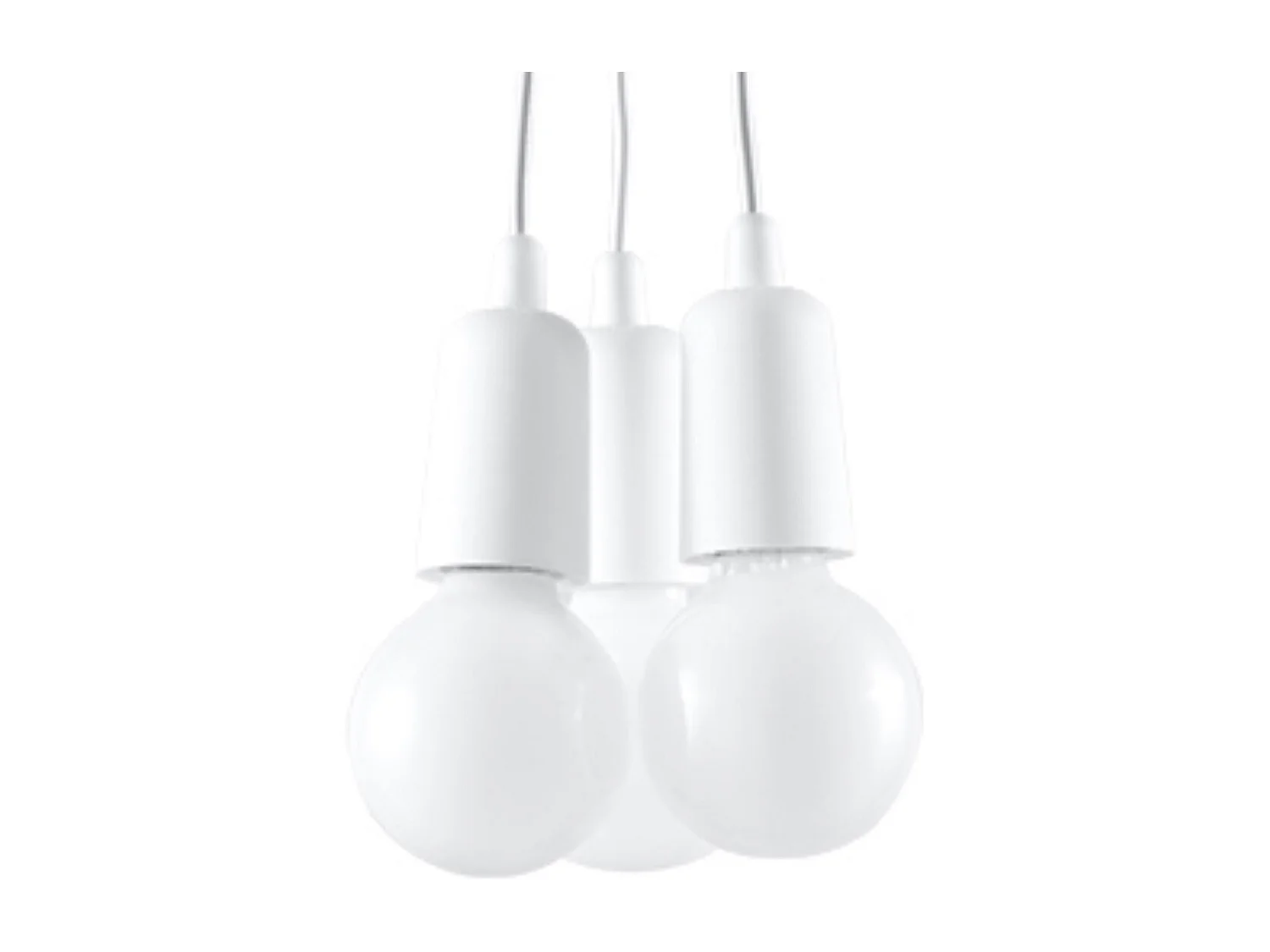 Lampes suspendues Astis moderne en PVC - 3 sources lumineuses 3000K - L.15 x H.90 cm - blanc